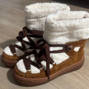 Moncler suede and sherling insolux Winter Boots